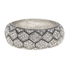 Bijuterii Femei Natasha Accessories Hexagon Crystal Hinge Bracelet SILVER