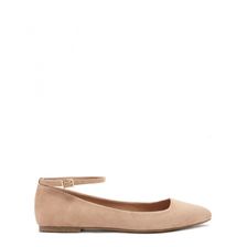 Incaltaminte Femei Forever21 Faux Suede Ankle-Strap Flats Taupe
