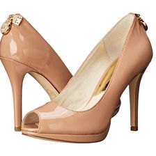 Michael Kors Hamilton Peep Dark Nude