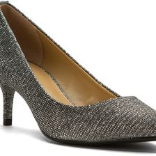 Michael Kors MK Flex Kitten Pump Black/Silver Glitter Chain Mesh