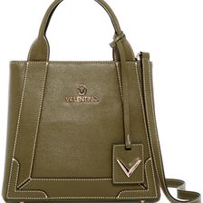 Valentino By Mario Valentino Audrey Saffiano Leather Convertible Satchel ARMY GREEN
