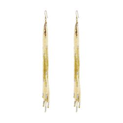 Lucky Brand Linear Beaded Earrings Two-Tone
