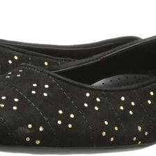 Vaneli Simha Black Suede/Gold Nailheads