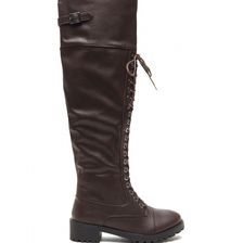 Incaltaminte Femei CheapChic Tall Order Chunky Combat Boots Brown