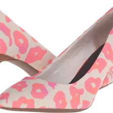 Rockport Total Motion 75mm Pointy Toe Pump Pink Leo Canvas