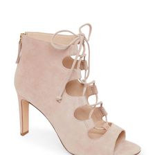 Incaltaminte Femei Nine West Light Natural Unforgettable Lace-Up High Heel Sandals Light Natural