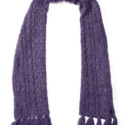 Ralph Lauren Aran-Knit Scarf Violet Heather