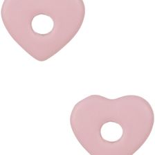 Marc by Marc Jacobs Colored Hole Punch Heart Stud Earrings FROST PINK