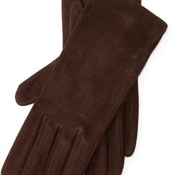 Ralph Lauren Buttoned Suede Gloves Mocha