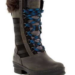 Incaltaminte Femei Keen Wapato Tall Faux Fur Trim Waterproof Boot BLACK-GARGOYLE