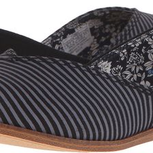 TOMS Jutti Flat Black Stripe