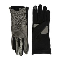 Accesorii Femei Echo Design Rouched Leather Gloves Gunmetal