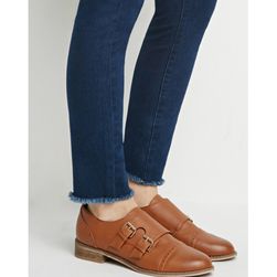 Incaltaminte Femei Forever21 Faux Leather Buckled Oxfords Tan
