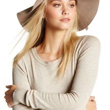 Accesorii Femei David Young Studded Band Wool Felt Floppy Hat MUSHROOM