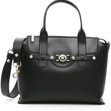 Versace Calfskin Signature Bag NERO/ORO CHIARO
