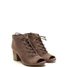 Incaltaminte Femei CheapChic Day After Day Chunky Lace-up Booties Taupe