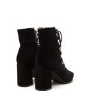 Incaltaminte Femei CheapChic Daily Strut Lace-up Chunky Booties Black