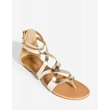 Incaltaminte Femei CheapChic Ruby-65 At Ease Sandal Met Gold