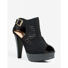 Incaltaminte Femei CheapChic Table-6 Say My Name Caged Bootie Black
