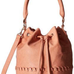 Rampage Whipstitch Bucket Hobo Camel