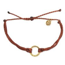 Accesorii Femei Pura Vida Gold Circle Mocha Multicolor