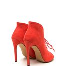 Incaltaminte Femei CheapChic Take A Plunge Lace-up Faux Suede Booties Coral