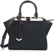 Fendi Mini 3Jours Calfskin Shopping Bag BLU NOTTE+PALLADIO