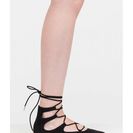 Incaltaminte Femei CheapChic Style Royale Faux Suede Lace-up Flats Black