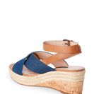 Incaltaminte Femei French Connection Light Indigo Safari Open Toe Espadrille Wedge Sandals Ltindigo Sf