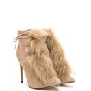 Incaltaminte Femei CheapChic Bold Entrance Furry Lace-up Booties Nude