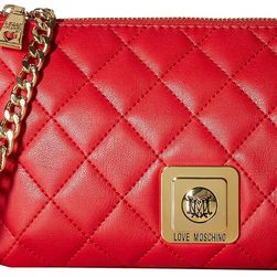 LOVE Moschino I Love Superquilted Evening Crossbody Bag Red