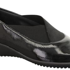 ara Lael Black Crinkle Patent