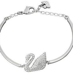 Swarovski Swan Bangle - Silver N/A