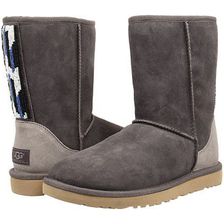 Incaltaminte Femei UGG Classic Short Serape Beads Charcoal Twinface