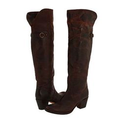 Incaltaminte Femei Frye Jane Tall Cuff Dark Brown Burnished Leather