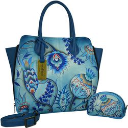 Anuschka Handbags Medium Expandable Convertible Tote Bewitching Blues