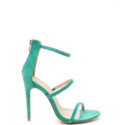 Incaltaminte Femei CheapChic Three To One Faux Suede Strappy Heels Seagreen