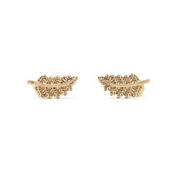 Bijuterii Femei Forever21 Etched Feather Studs Antique gold