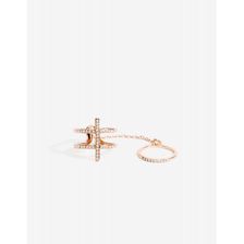 Bijuterii Femei CheapChic T Bar Delicate Link Ring Rose Gold