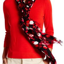 Accesorii Femei Kate Spade New York Falling Floral Oblong Scarf BLACK