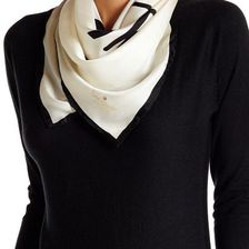 Accesorii Femei Kate Spade New York Mr Mrs Silk Scarf CREAM