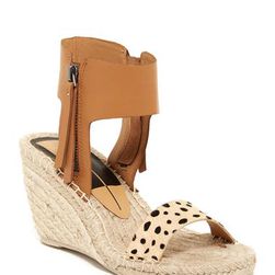 Incaltaminte Femei Dolce Vita Gisele Wedge Sandal Leoopard Calf Hair