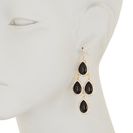 Bijuterii Femei Natasha Accessories Crystal Framed Chandelier Earrings BLACK