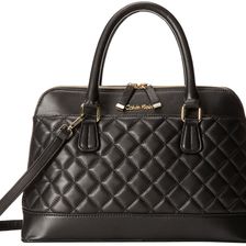 Calvin Klein Sutton Lamb Satchel Black
