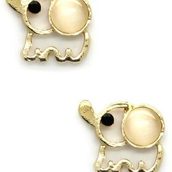 Eye Candy Los Angeles Golden Trunk Earrings No Color