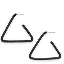 Marc by Marc Jacobs Lost & Found Triangle Hoop Earrings BLACK