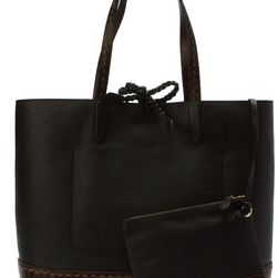 Cole Haan Pinch Braiding Tote Black/Chocolate Croc