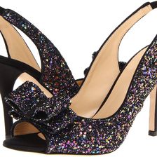 Kate Spade New York Charm Heel Black multi Glitter/Black Satin