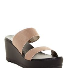 Incaltaminte Femei Callisto Lucky 2 Band Platform Wedge Sandal DUSTY TAUPE