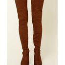 Incaltaminte Femei Forever21 Thigh-High Faux Suede Boots Brown